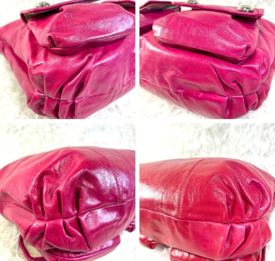 COACH Poppy Magenta Pink 2way Leather Bag