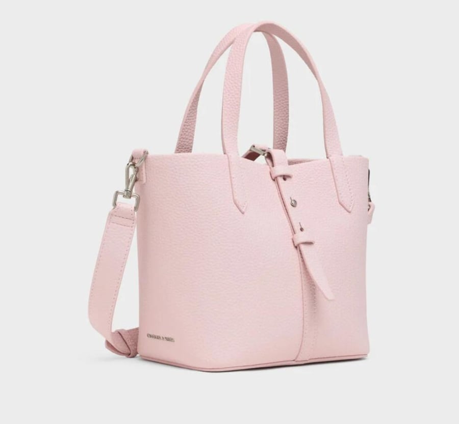 CHARLES & KEITH pink tote bag size S