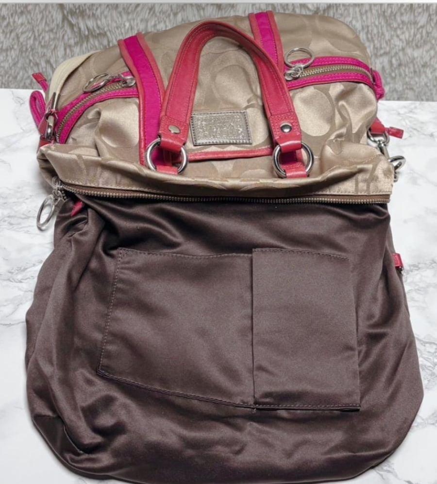 coach poppy signature 2way y2k bag