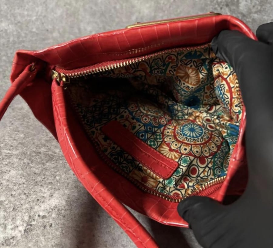 Marc by Marc Jacobs red croc small bag