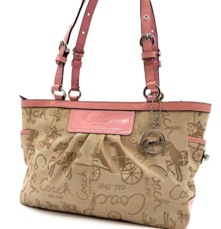 Coach Hand Bag Pink Horse y2k