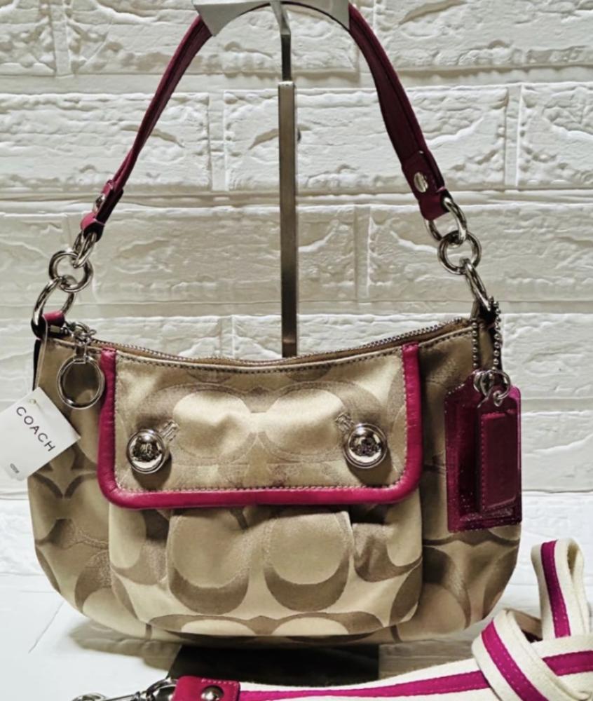 New )(نيو فنتج )COACH Poppy Signature 2-Way Bag