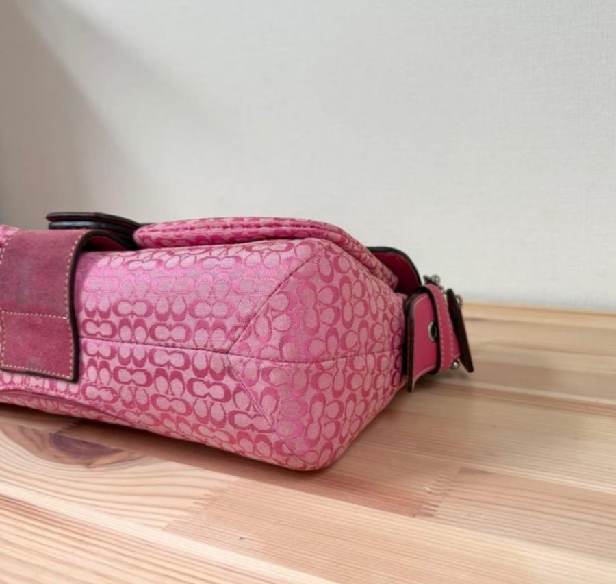 coach bag, pink