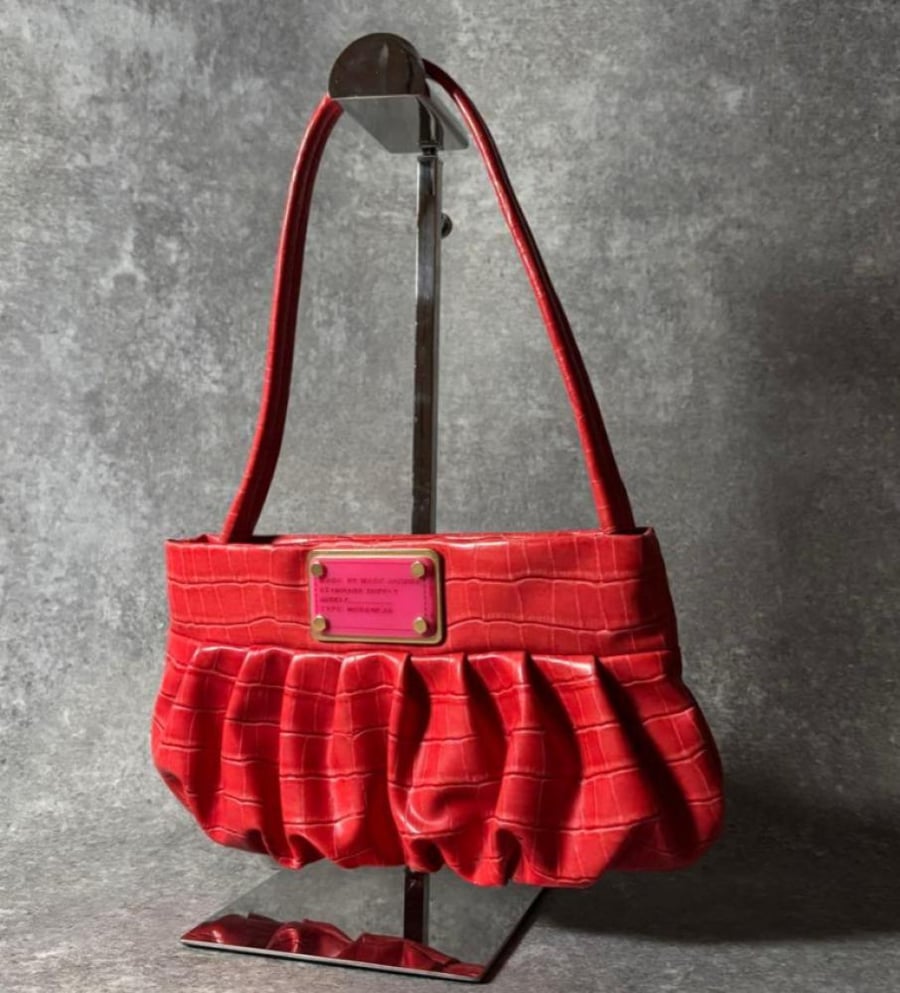 Marc by Marc Jacobs red croc small bag