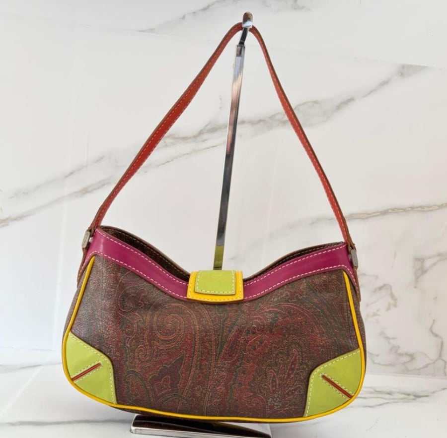 ETRO Etro Paisley pattern multicolor mini shoulder bag Rare