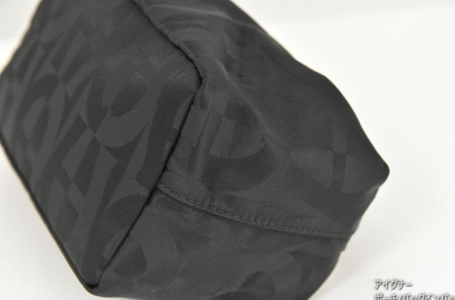 Aigner nylon mini handbag, black pouch.
