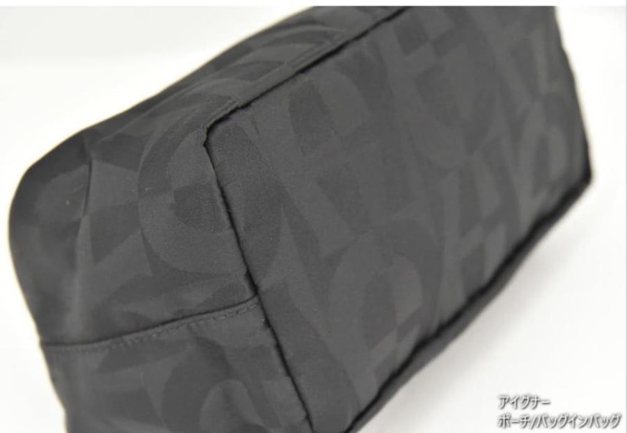 Aigner nylon mini handbag, black pouch.