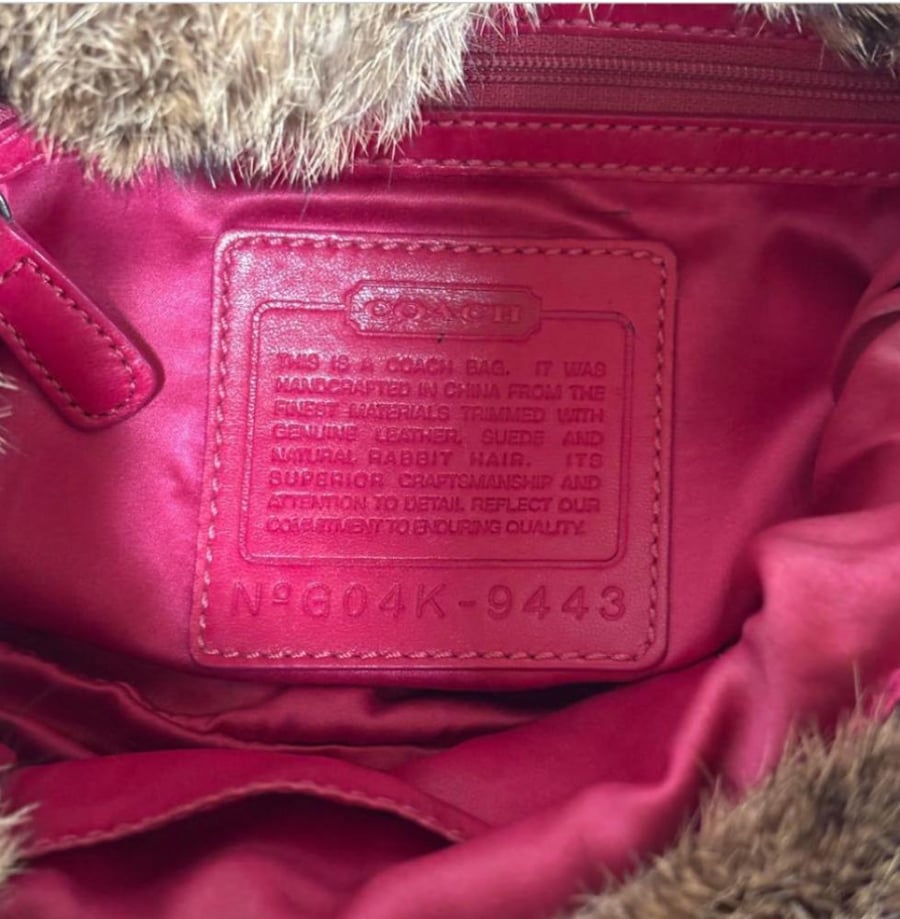 Coach one-shoulder bag Y2K fur