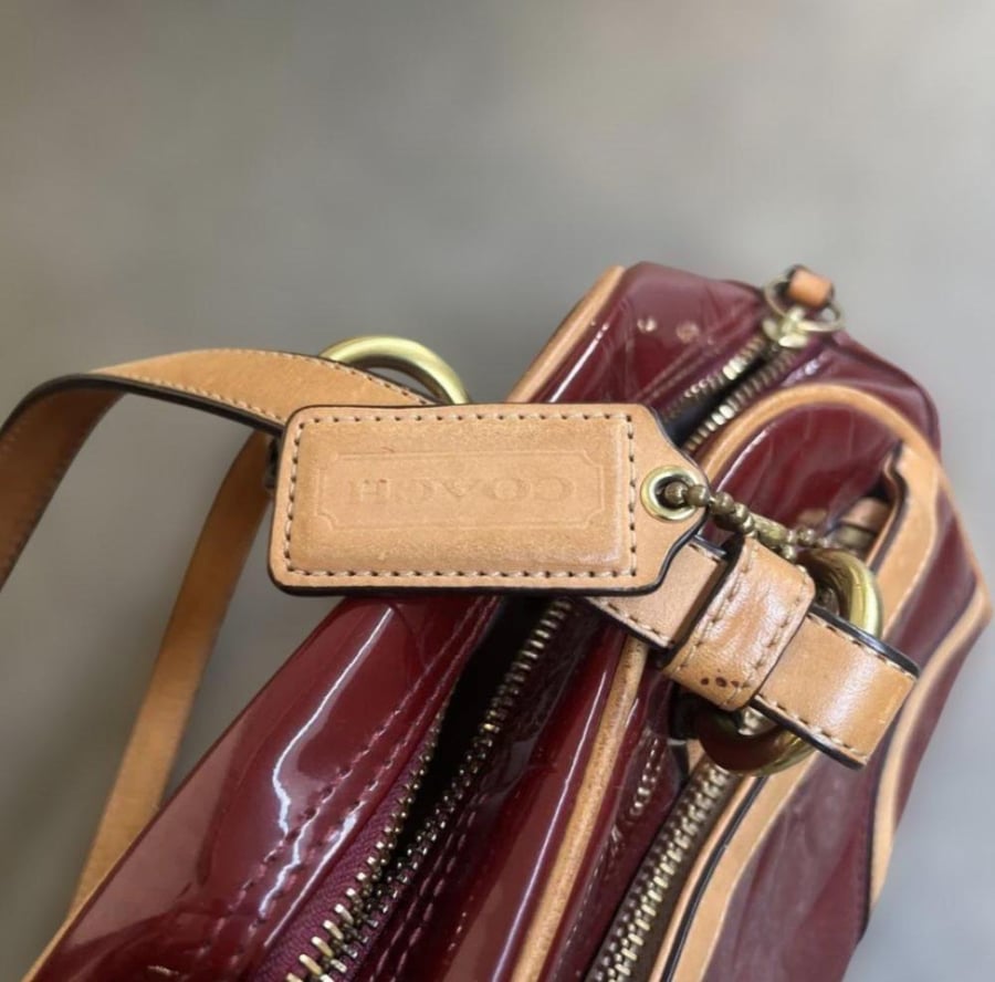 old coach handbag mini Boston enamel y2k