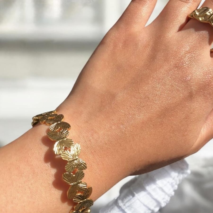 Summer bracelet set gold plated