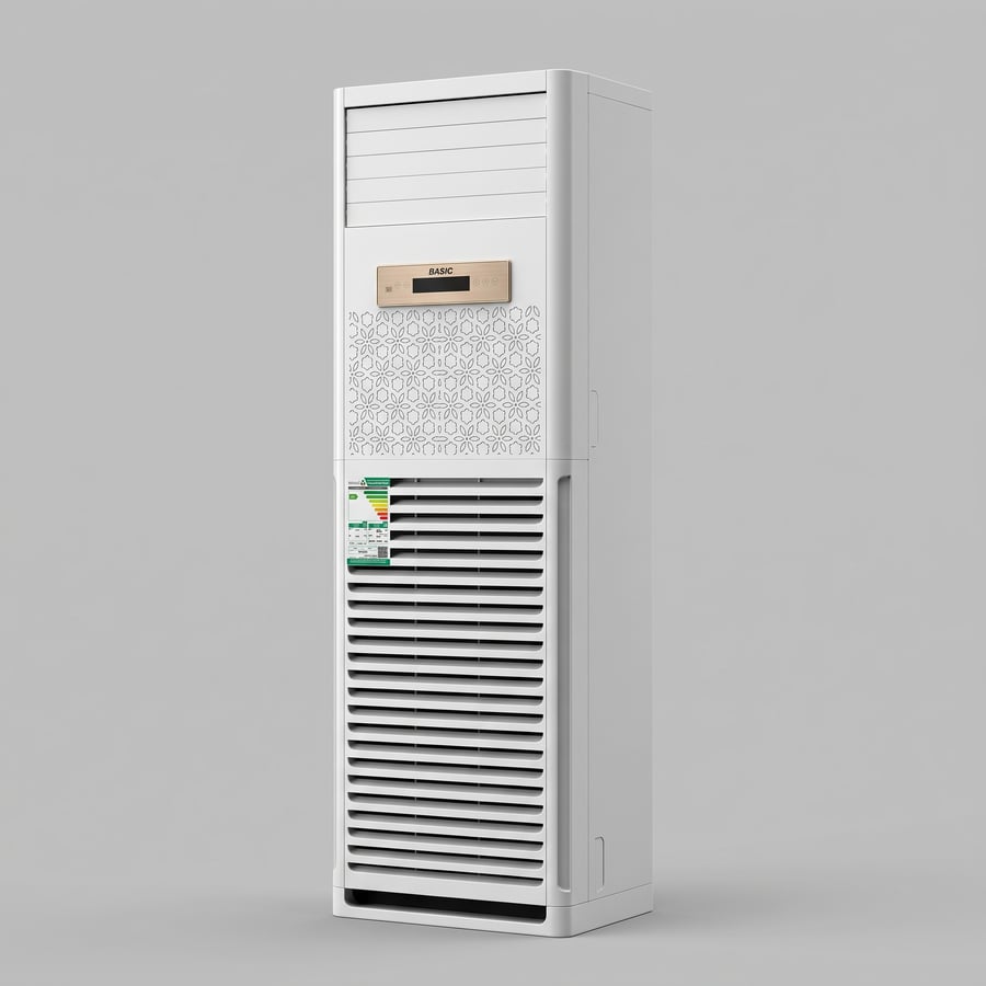 مكيف BASIC فري ستاند إنفرتر R32 سعة 60 ألف وحدة حار/بارد