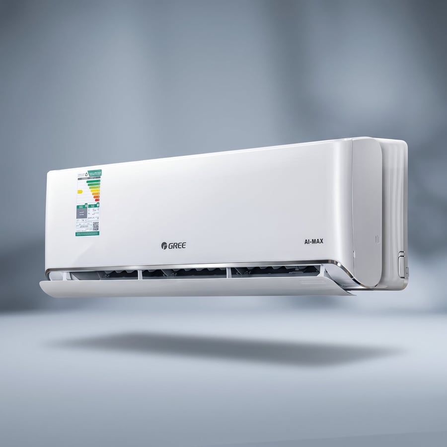 Gree مكيف سبليت جداري AI-MAX سعة 24,000 وحدة حرارية، حار/بارد، R32