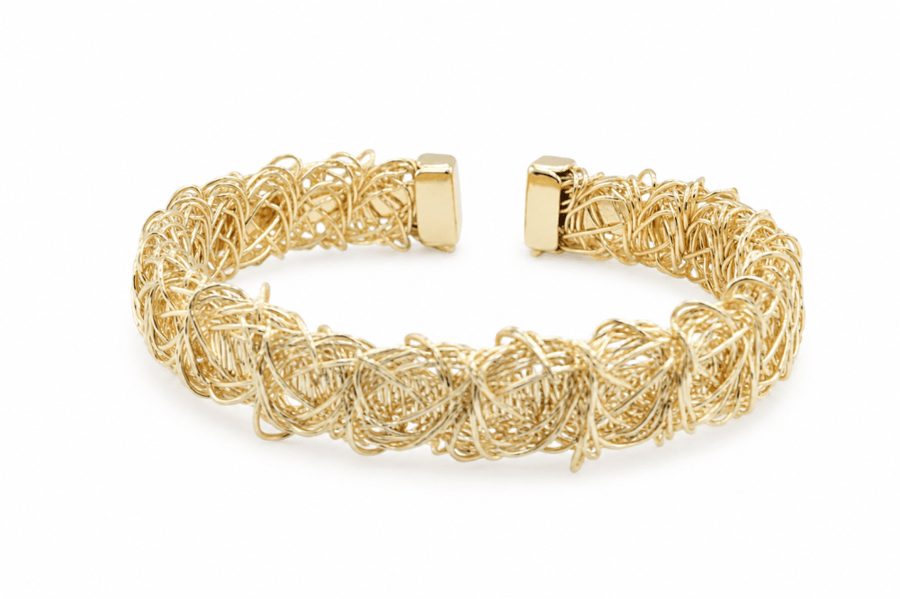 سوار Entangled Gold Texture Cuff