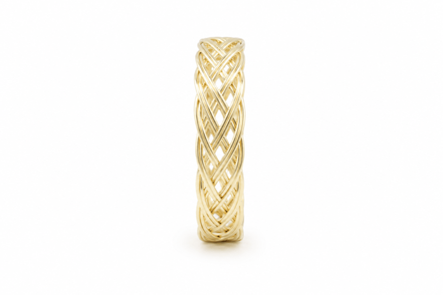 سوار Minimal Braided Gold Cuff