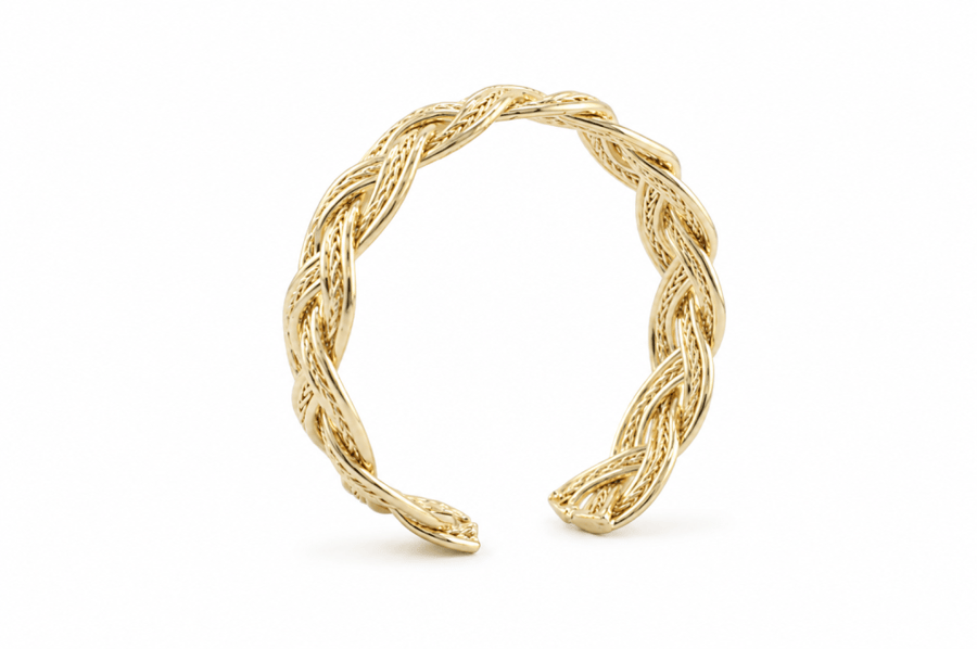 سوار Braided Twist Gold Cuff