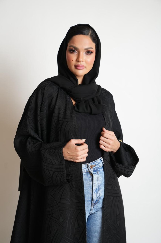عباية جاكار ناعم بنحت خفيف