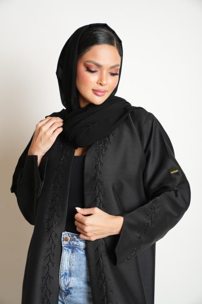 عباية تفته فاخرة تطريز ناعم