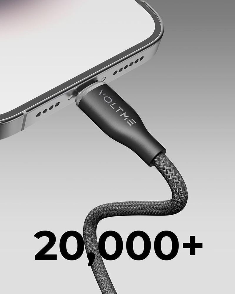فولتمي كيبل شاحن سلسلة روج مظفر من USB-C إلى آيفون بطول 2 م وبقوة 30 واط - اخضر