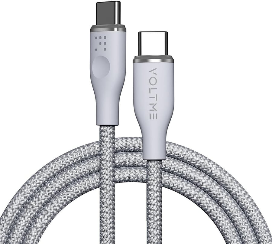 فولتمي كيبل شاحن فولتمي سلسلة روج مظفر من USB-C إلى USB-C بطول 1 م وبقوة 60 واط - اخضر