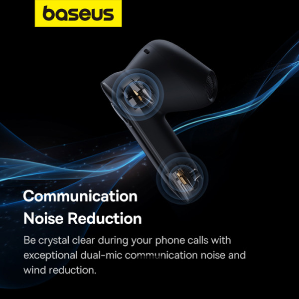 بيسوس سماعة اذن لاسلكية واحدة للسيارة من C-Mic CM10 - اسود