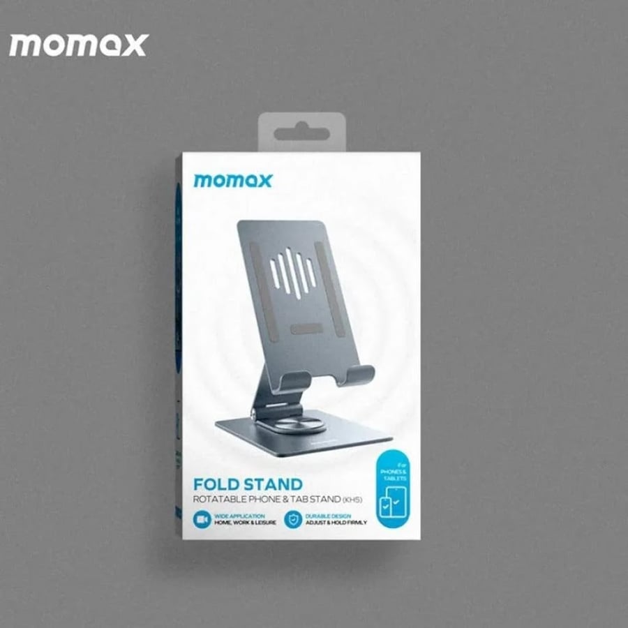 Moumax phone and tablet holder rotatable 360 degrees made of aluminum - gray
