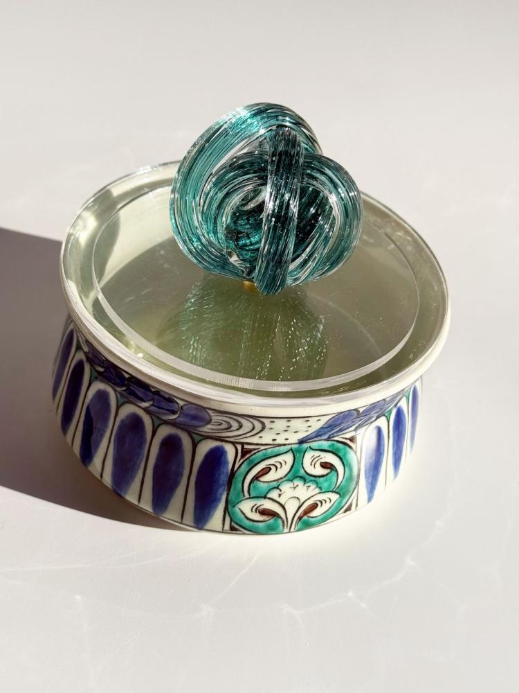 وعاء سيراميك بالتركواز - 15cm-IVY