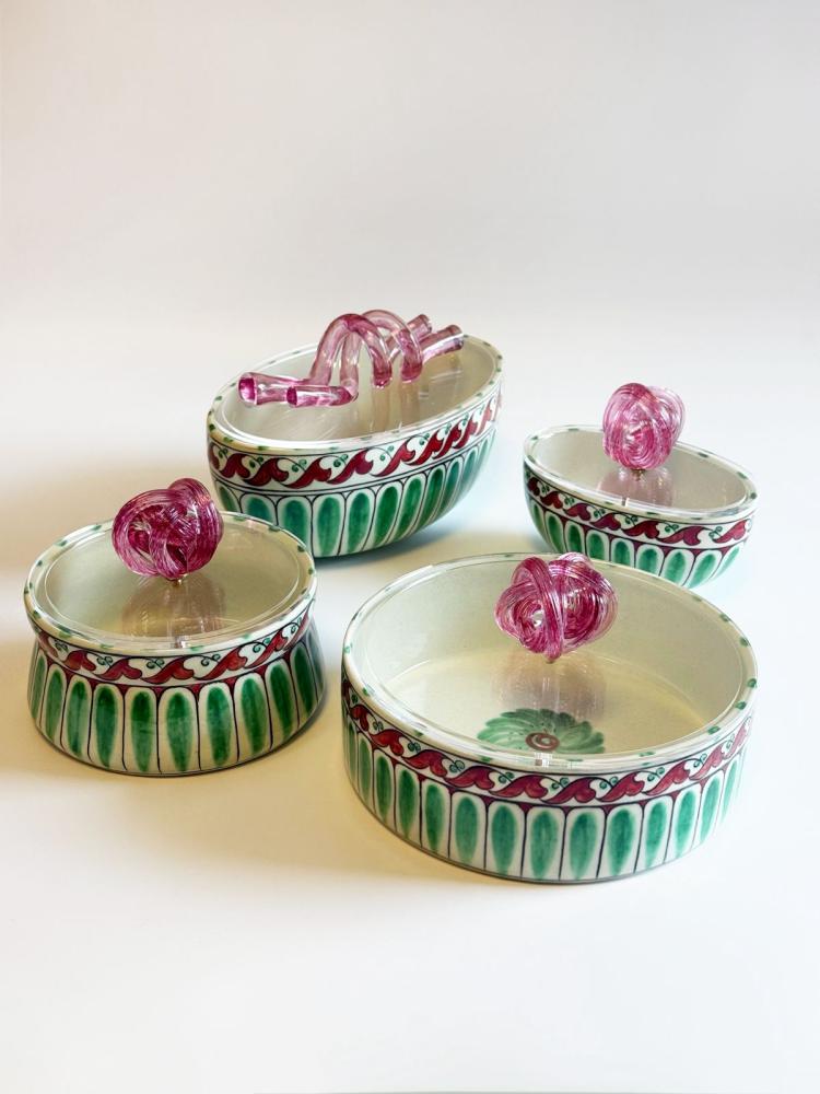 وعاء سيراميك بالوردي - 15cm-IVY