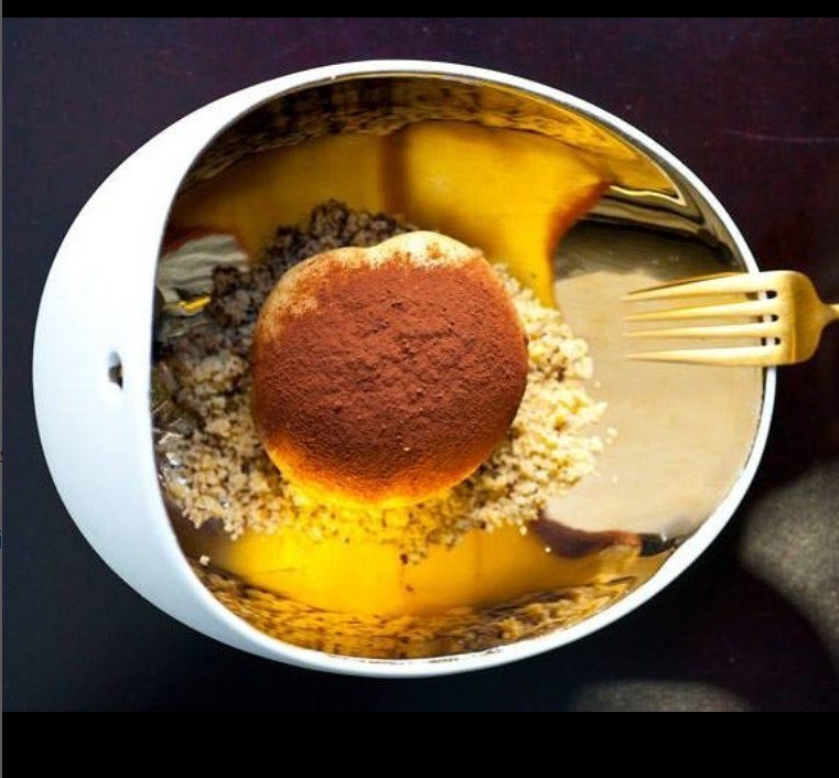 طبق بورسلين ذهبي _ صغير