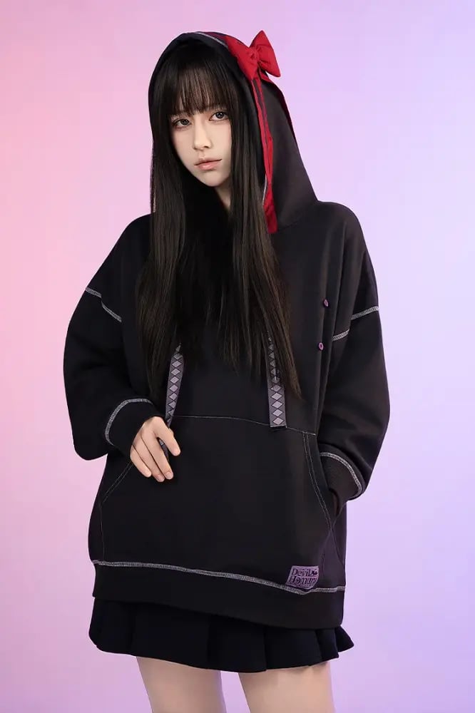 Puella Magi Madoka Magica the Movie [New Story] Rebellion Hoodie - Devil Homura