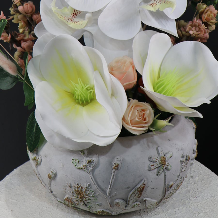 Vase of eucalyptus branches