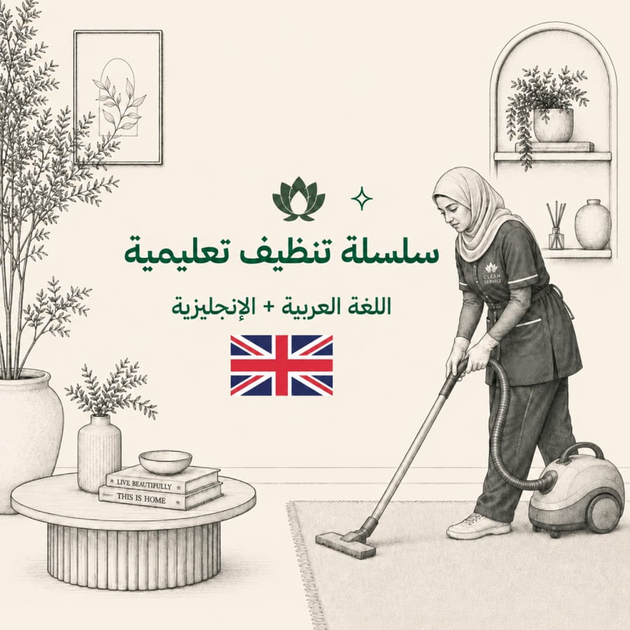 سلسلة تنظيف تعليمية اللغة العربية+ الإنجليزية