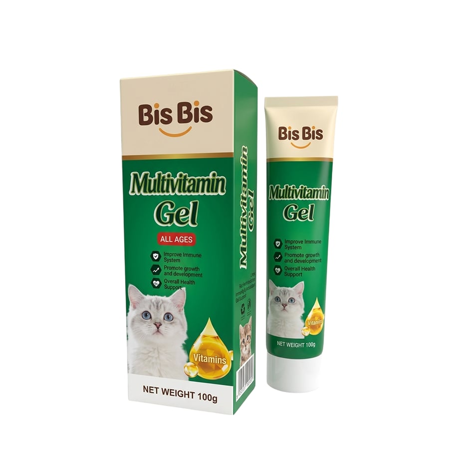 بس بس جل متعدد الفيتامينات للقطط لجيمع الاعمار 100 جرام