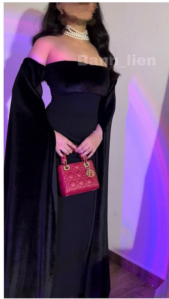 Velvet dress + crepe