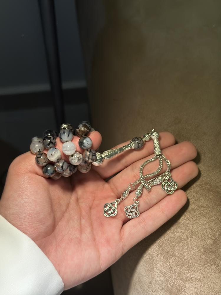 Marble agate rosary 2