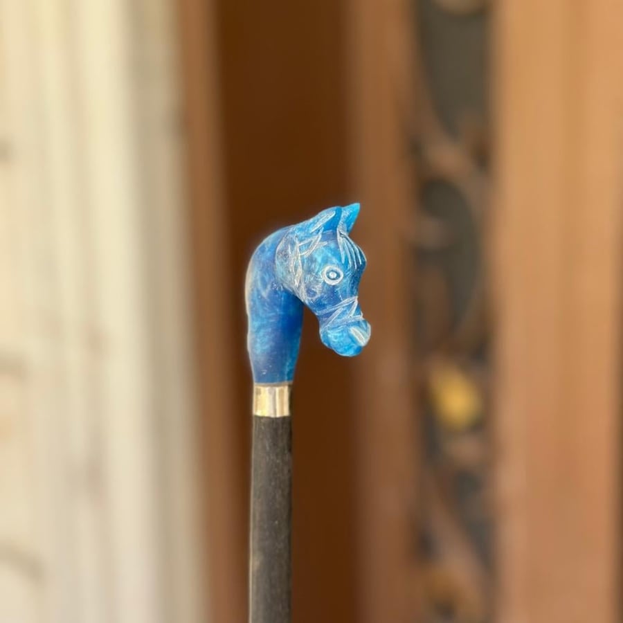 Blue small horse stick
