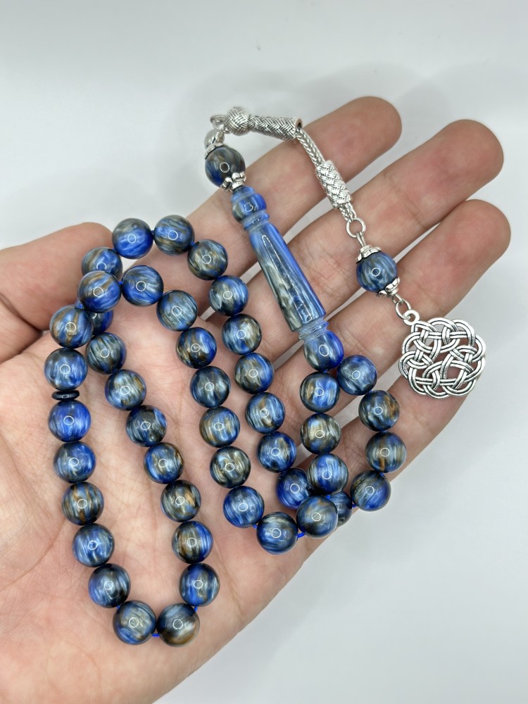 Sea blue mixed prayer beads