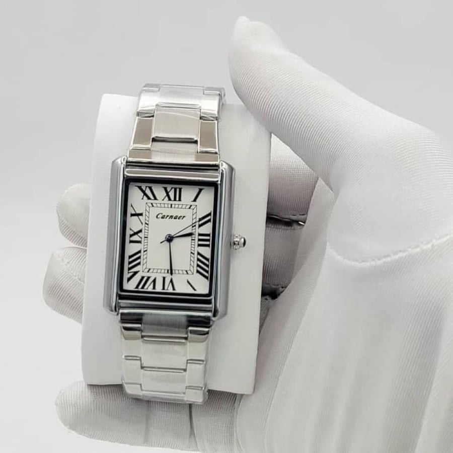 Tank watch silver