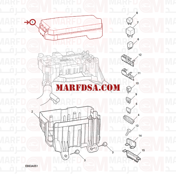 علبة فيوزات MG5