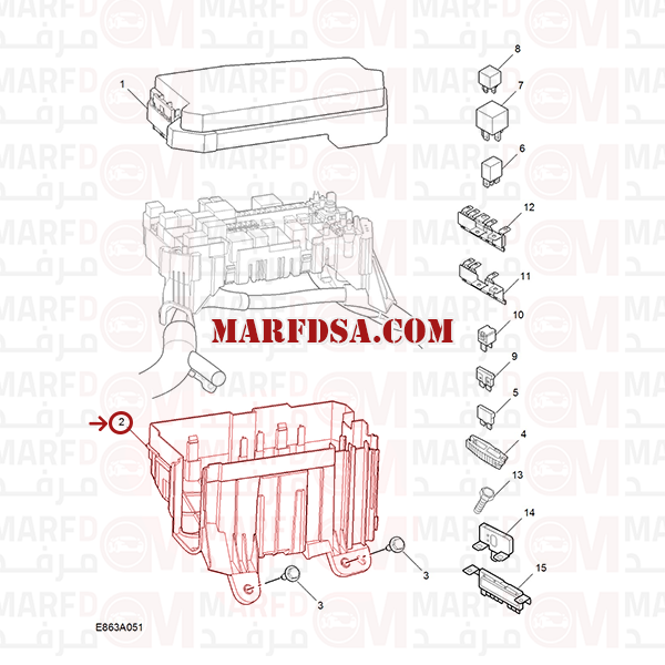 علبة فيوزات MG5