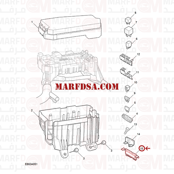 علبة فيوزات MG5