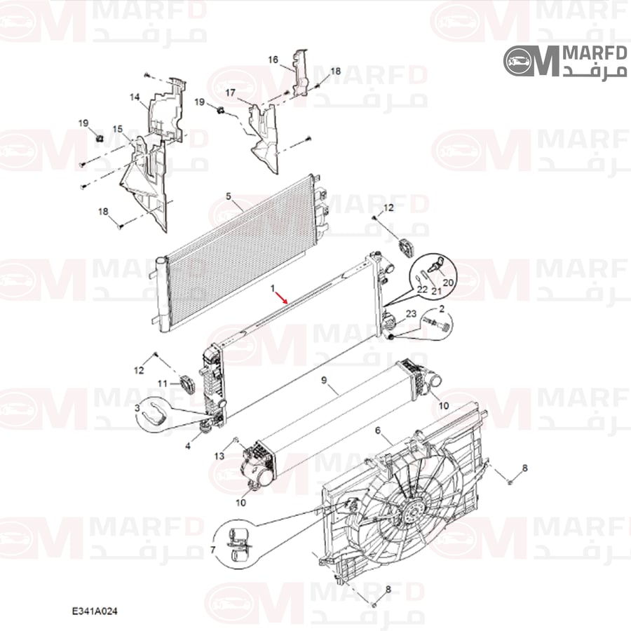 رديتر ماء ام جي MG RX5