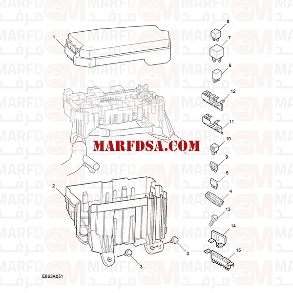 علبة فيوزات MG5