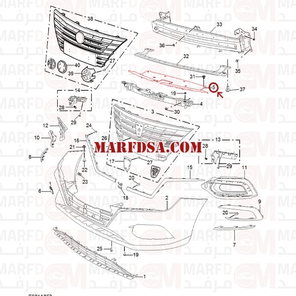 غطاء فوق رديترات MG5