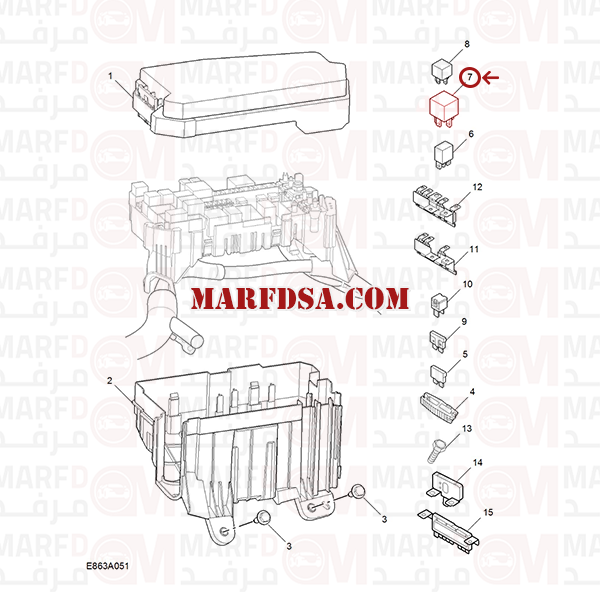 علبة فيوزات MG5
