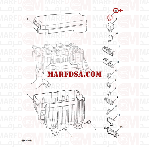 علبة فيوزات MG5