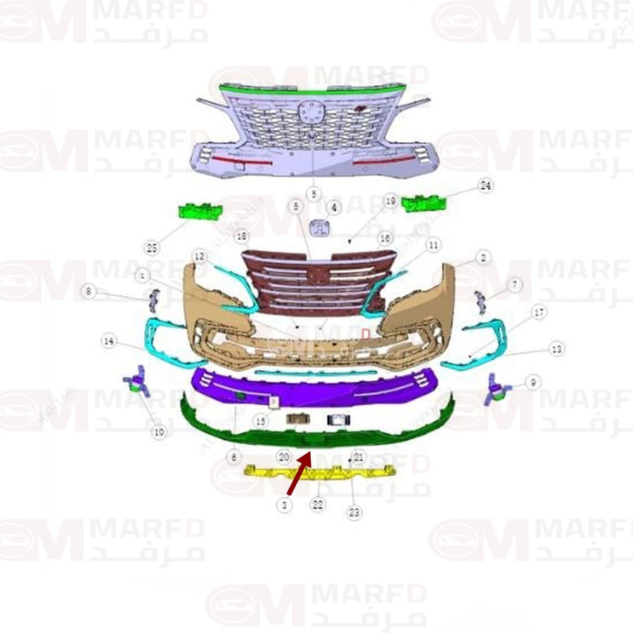 لحية صدام امامي شانجان CS85 2023