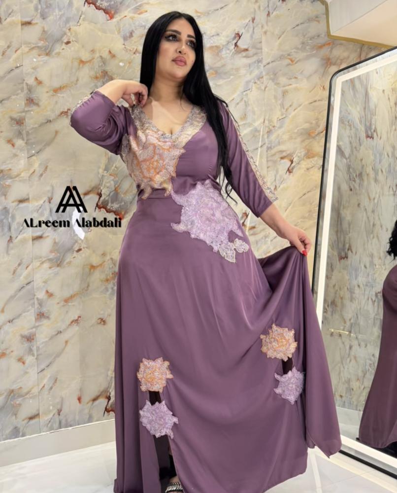 جديدنا - فستان نص كلوش حرير طبيعي