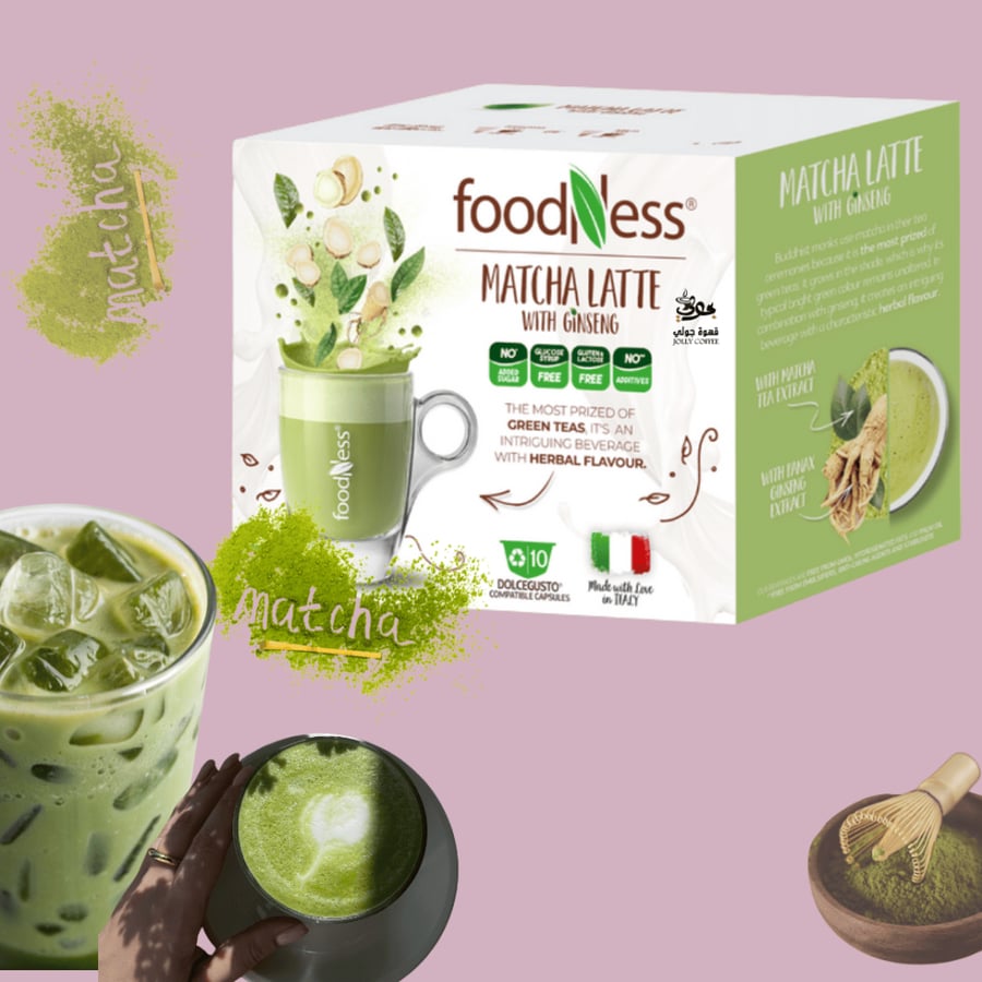 كبسولات ماتشا لاتيه Foodness دولتشي قوستو