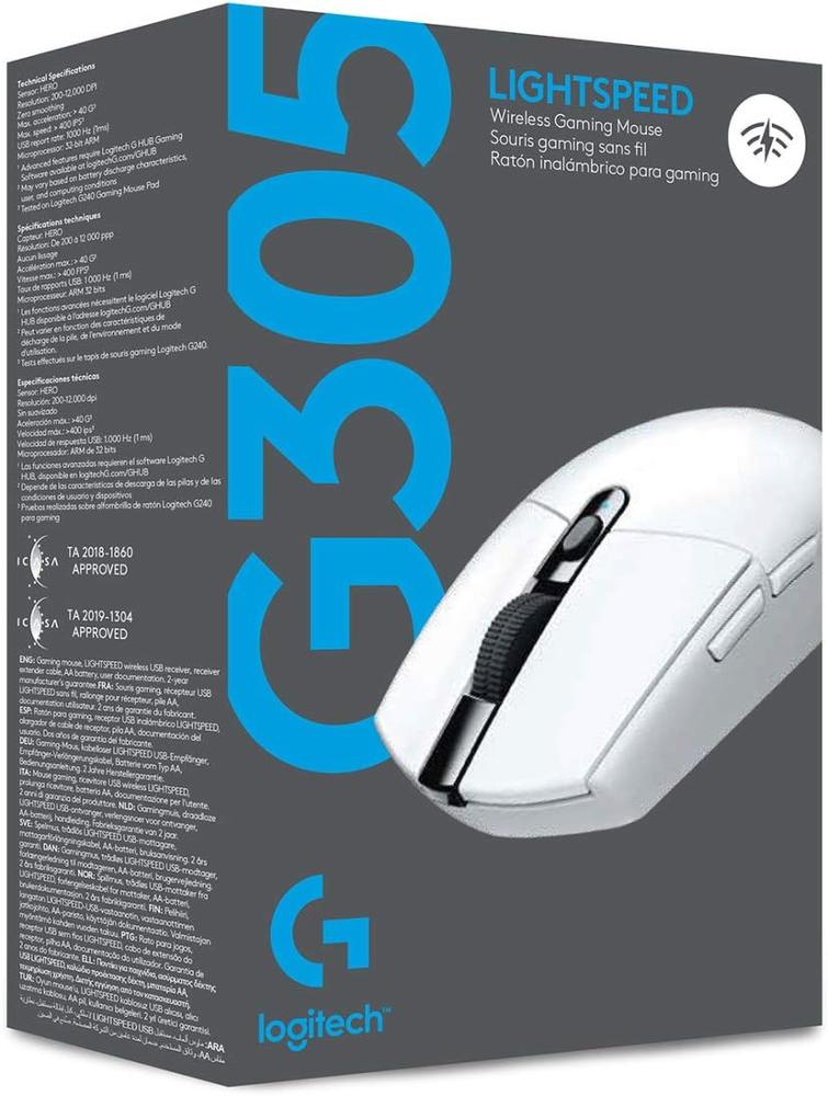 ماوس ألعاب لاسلكي Logitech G305 LIGHTSPEED بدقة 12000 DPI
