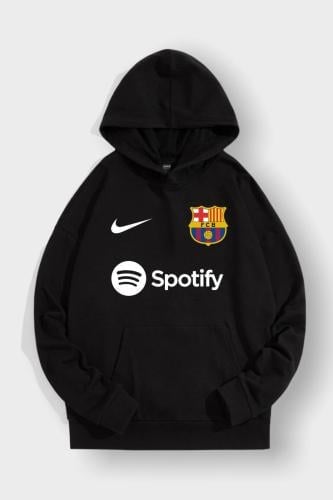 هودي برشلونة أسود شتوي سويتر نادي برشلونة للجنسين في السعودية